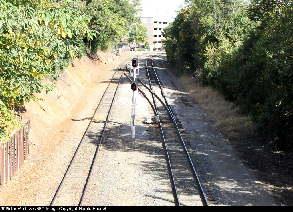 A view of Southern Junction, from the Hillsborough Street bridge. 